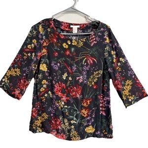 Floral Blouse Spring Cottagecore Casual Top Size 4 Boho